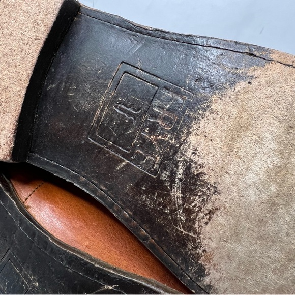 Frye Women’s 10 Paige Cognac Tall Riding Boots Wide Calf - Picture 14 of 16